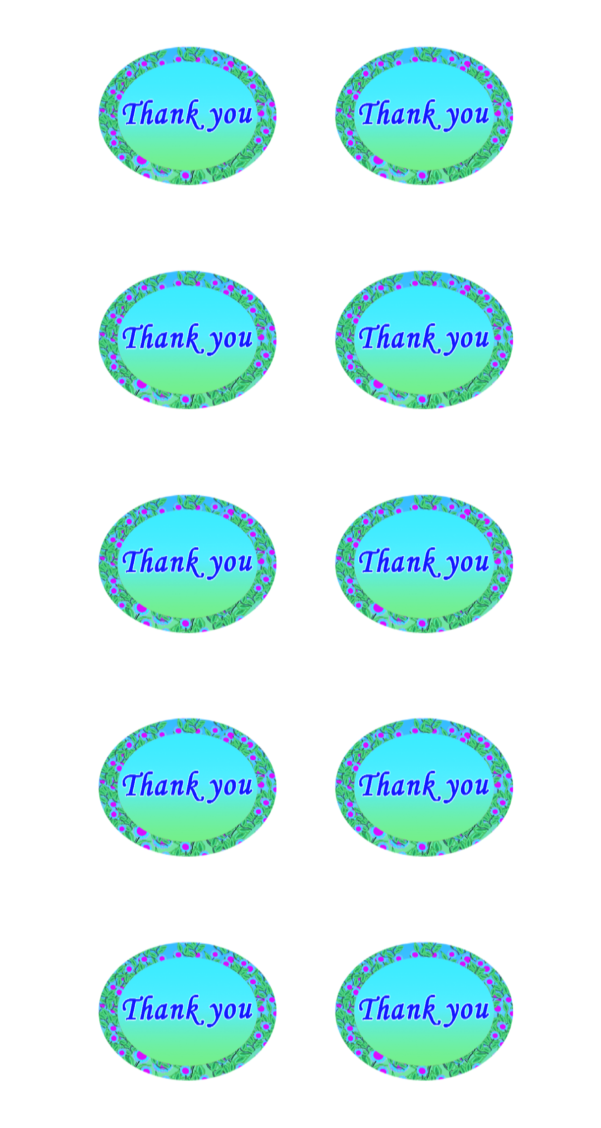 Designed Blank Labels