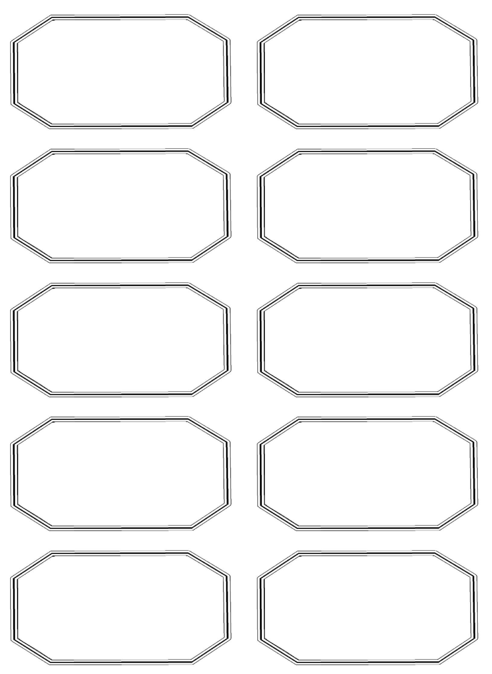 Designed Blank Labels